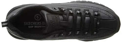 Skechers for Work Women's Soft Stride-Softie Lace-Up, Black, 8.5 D - Wide
