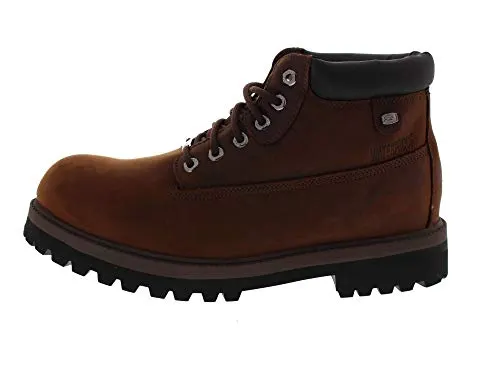 Skechers Men's Sergeants-Verdict Waterproof Boot,Dark Brown,10.5 M US