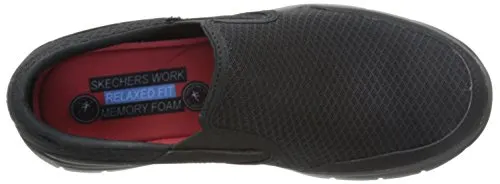 Skechers Men's Black Flex Advantage Slip Resistant Mcallen Slip On - 12 D(M) US
