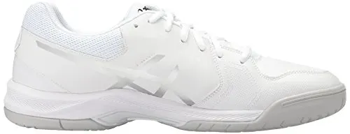 ASICS Men's Gel-Dedicate 5 Tennis Shoe, White/Silver, 11 M US