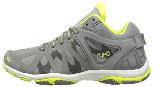 Ryka Women's Enhance 3 Cross-Trainer Shoe, Grey/Lime, 9.5 M US