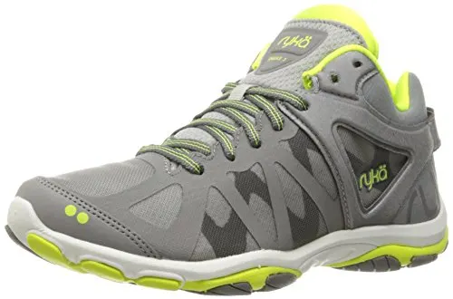 Ryka Women's Enhance 3 Cross-Trainer Shoe, Grey/Lime, 9.5 M US