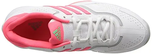 adidas Performance Women's Barricade Court W Tennis Shoe, White/Red/Onix, 9.5 M US