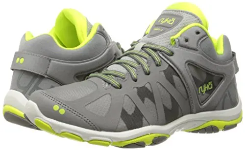 Ryka Women's Enhance 3 Cross-Trainer Shoe, Grey/Lime, 9.5 M US