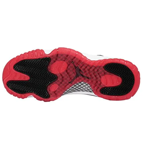 Jordan Men's Air 11 Retro Low Black/True Red/White Leather Athletic Shoes 11 D(M) US