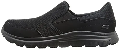 Skechers Men's Black Flex Advantage Slip Resistant Mcallen Slip On - 12 D(M) US