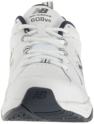 New Balance Men's MX608v4 Training Shoe, White/Navy, 10 4E US