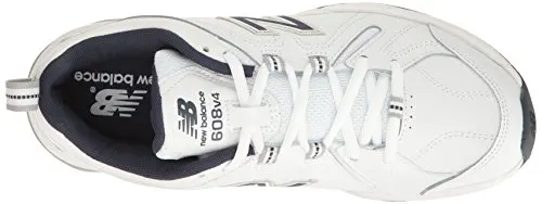 New Balance Men's MX608v4 Training Shoe, White/Navy, 10 4E US