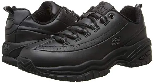 Skechers for Work Women's Soft Stride-Softie Lace-Up, Black, 8.5 D - Wide