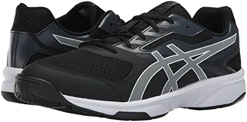 ASICS Mens Upcourt 2 Volleyball Shoe, Black/White/Phantom, 10 Medium US