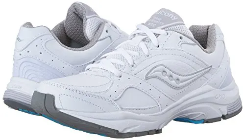 Saucony Women's ProGrid Integrity ST2 Walking Shoe,White/Silver,5 B(M) US