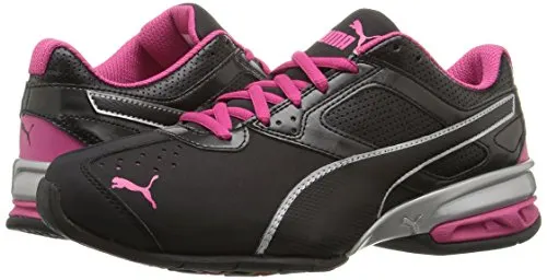 PUMA Women's Tazon 6 WN's fm Cross-Trainer Shoe, Black Silver/Beetroot Purple, 5.5 M US