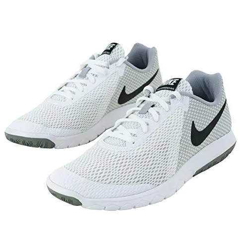 NIKE Mens Flex Experience RN 6 White Black Wolf Grey Size 6.5
