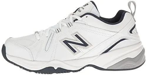 New Balance Men's MX608v4 Training Shoe, White/Navy, 10 4E US