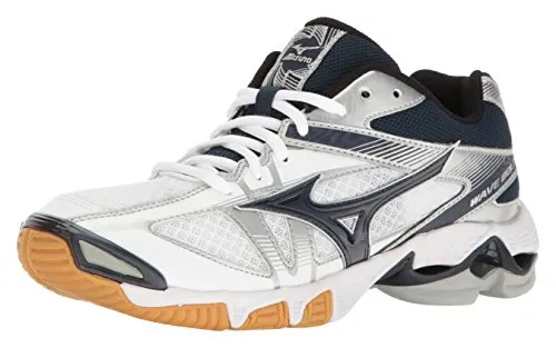 Mizuno Wave Bolt 6 Womens Volleyball Shoes, White/Navy 6.5 B US