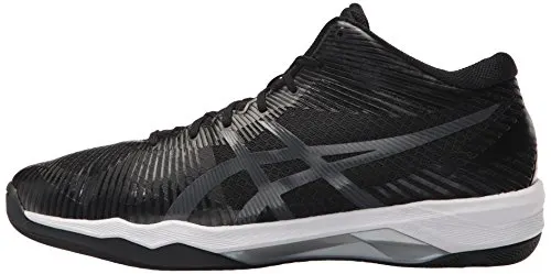 ASICS Mens Volley Elite FF MT Volleyball Shoe, Black/Dark Grey/White, 7.5 Medium US