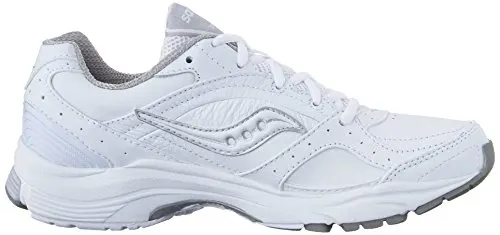 Saucony Women's ProGrid Integrity ST2 Walking Shoe,White/Silver,5 B(M) US