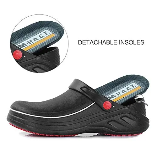 FANTURE Men Women Slip Resistant Specialist Chef Clogs Mulitfunctional Restaurant Kitchen Garden Safety Work Medical Shoes