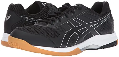ASICS Mens Gel-Rocket 8 Volleyball Shoe, Black/White, 12 Medium US