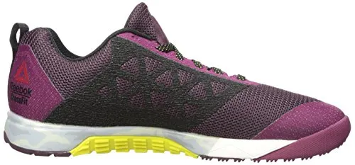Reebok Women's Crossfit Nano 6-0 Cross-Trainer Shoe, Mystic Maroon/Rebel Berry/Black/Hero Yellow/Chalk/Pewter, 8.5 M US