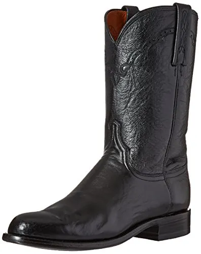 Lucchese Bootmaker Men's Lawrence-blk Lonestar Calf Roper Riding Boot, Black, 9 D US