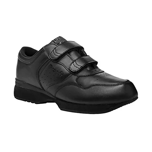 Propet Men's Life Walker Strap Sneaker,Black, 10.5 M (D)