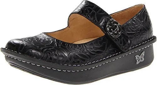 Alegria Paloma, Black Embossed Rose, 35 (US Women's 5-5.5) Wide