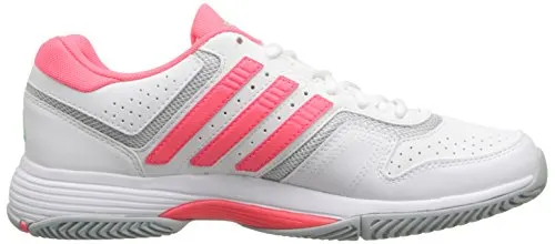 adidas Performance Women's Barricade Court W Tennis Shoe, White/Red/Onix, 9.5 M US