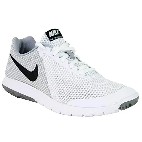 NIKE Mens Flex Experience RN 6 White Black Wolf Grey Size 6.5