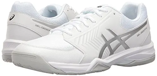 ASICS Men's Gel-Dedicate 5 Tennis Shoe, White/Silver, 11 M US