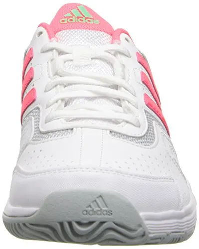 adidas Performance Women's Barricade Court W Tennis Shoe, White/Red/Onix, 9.5 M US