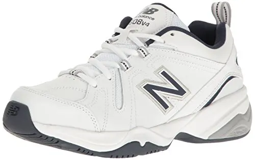 New Balance Men's MX608v4 Training Shoe, White/Navy, 10 4E US