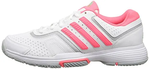 adidas Performance Women's Barricade Court W Tennis Shoe, White/Red/Onix, 9.5 M US