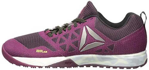 Reebok Women's Crossfit Nano 6-0 Cross-Trainer Shoe, Mystic Maroon/Rebel Berry/Black/Hero Yellow/Chalk/Pewter, 8.5 M US