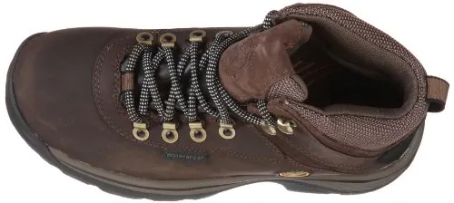 TimberlanD Women's White LeDge MiD Ankle Boot,Dark Brown,8 M US