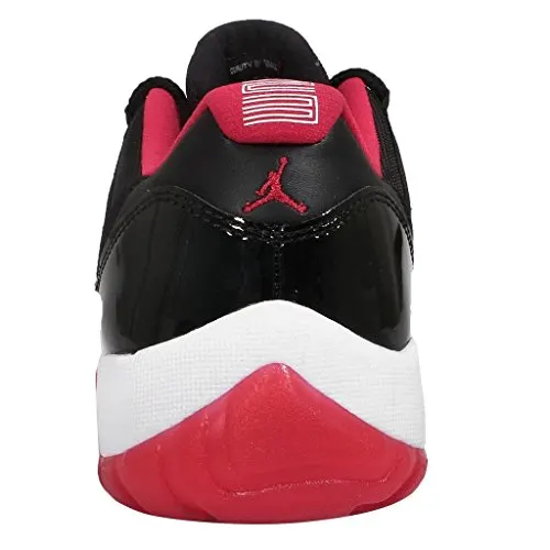 Jordan Men's Air 11 Retro Low Black/True Red/White Leather Athletic Shoes 11 D(M) US