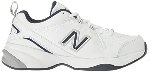 New Balance Men's MX608v4 Training Shoe, White/Navy, 10 4E US