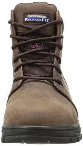 Skechers for Work Women's Workshire Peril Boot, Dark Brown, 8 M US