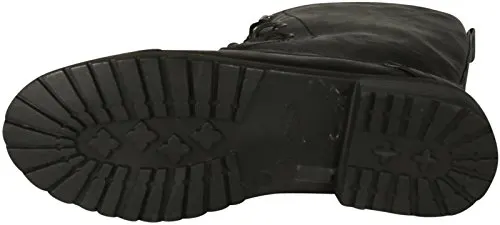 Nature Breeze Women Lug-11 Boots,Black Pu,10