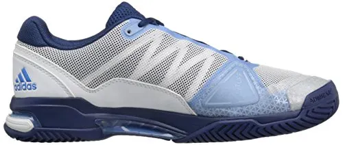 adidas Men's Barricade Club Tennis Shoes, White/Tech Mystery Blue, (12 M US)