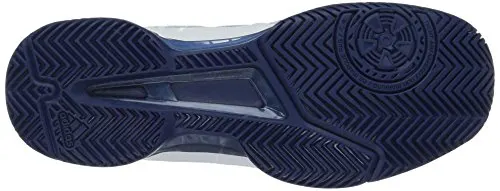 adidas Men's Barricade Club Tennis Shoes, White/Tech Mystery Blue, (12 M US)