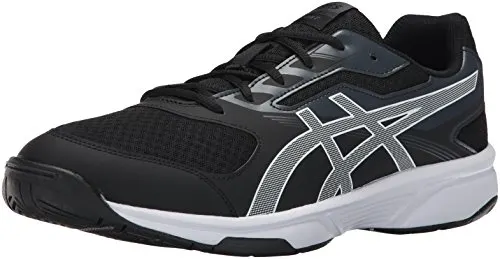 ASICS Mens Upcourt 2 Volleyball Shoe, Black/White/Phantom, 10 Medium US