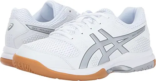 ASICS Womens Gel-Rocket 8 Volleyball Shoe, Silver/White, 8.5 Medium US