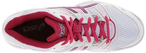ASICS Women's Gel Rocket 7 Volley Ball Shoe,White/Fuchsia/Magenta,10 M US