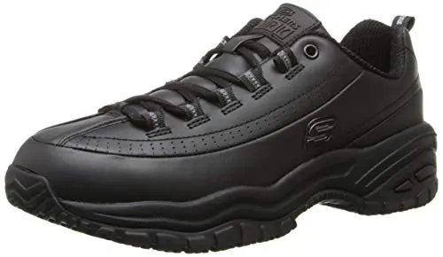 Skechers for Work Women's Soft Stride-Softie Lace-Up, Black, 8.5 D - Wide