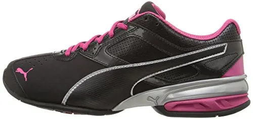 PUMA Women's Tazon 6 WN's fm Cross-Trainer Shoe, Black Silver/Beetroot Purple, 5.5 M US