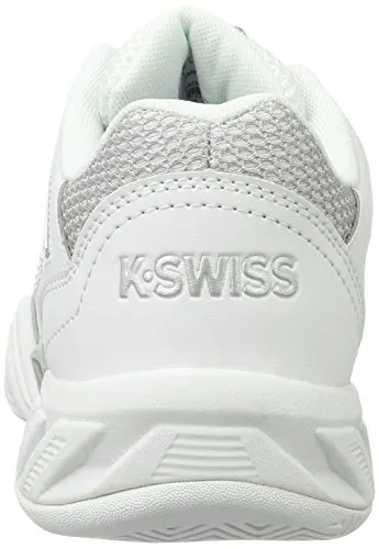 K-Swiss Women's Bigshot Light 3 Tennis Shoes (White/Silver) (8 B(M) US)