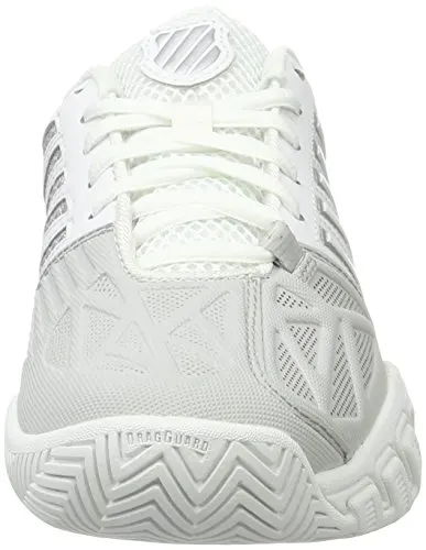 K-Swiss Women's Bigshot Light 3 Tennis Shoes (White/Silver) (8 B(M) US)