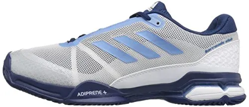 adidas Men's Barricade Club Tennis Shoes, White/Tech Mystery Blue, (12 M US)