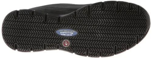 Skechers for Work Women's Sure Track Trickel Slip Resistant Work Shoe, Black, 8.5 M US